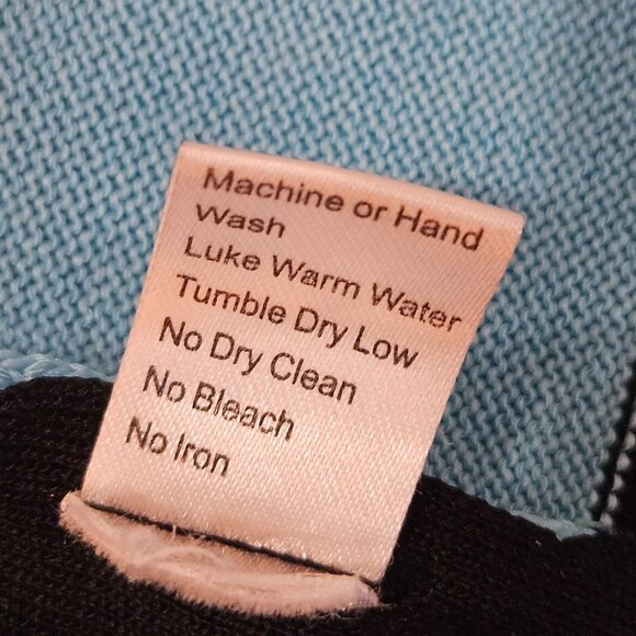 Ming Wang Cardigan Jacket Size Medium Black Blue White Knit Quiet Luxury - Picture 8 of 10